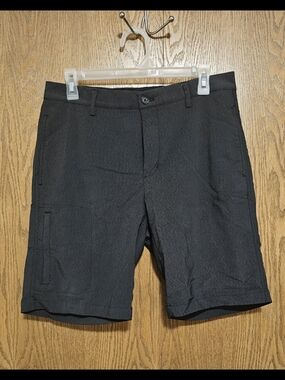 Greg Norman Collection Black Men's Shorts with Elastic Waistband